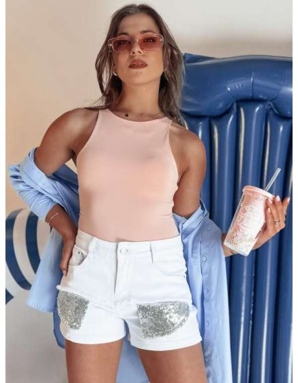 Női SHINEWEAR fehér rövidnadrágok