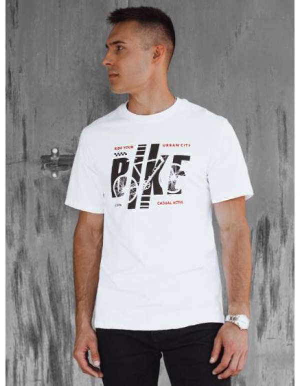 Férfi póló ERRA fehér nyomtatással