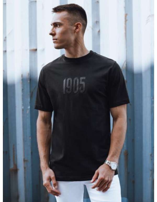 Férfi nyomtatott póló ALL fekete