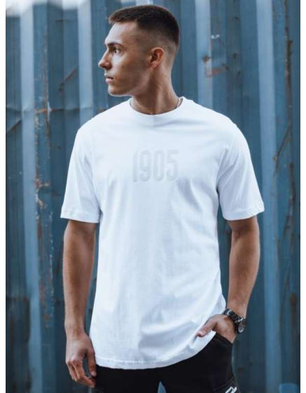 Férfi póló nyomtatott MILL fehér