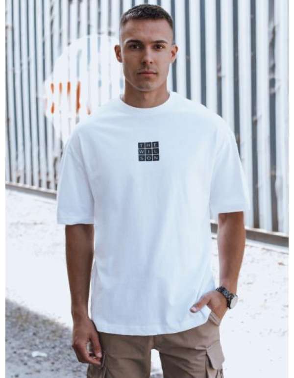 Férfi nyomtatott póló OLLA fehér