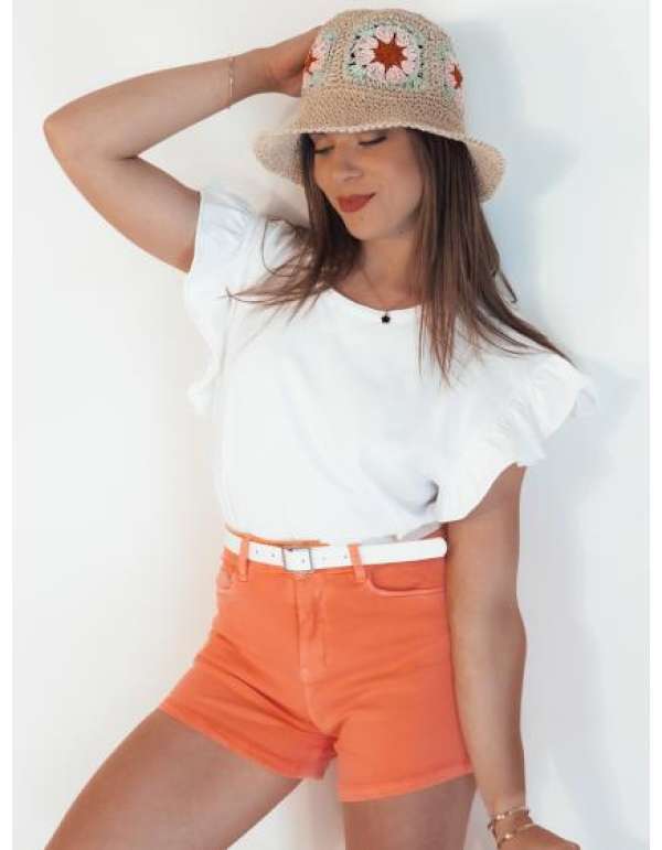 GLAMWEAR női farmer rövidnadrág narancssárga