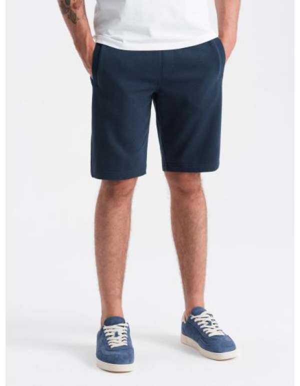 Férfi pamut melegítőnadrág BASIC sötétkék