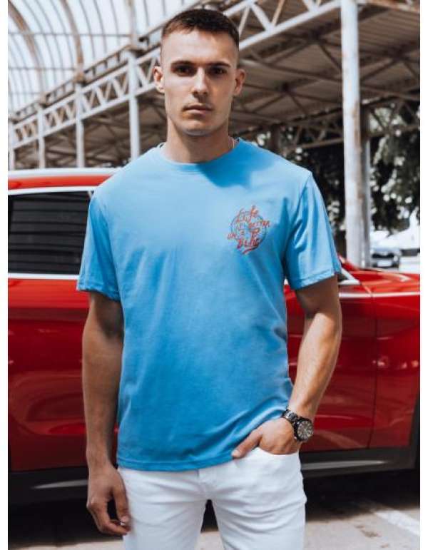 Férfi póló ELL világoskékkel nyomtatva