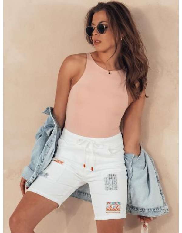 Női farmer rövidnadrág VENICE fehér