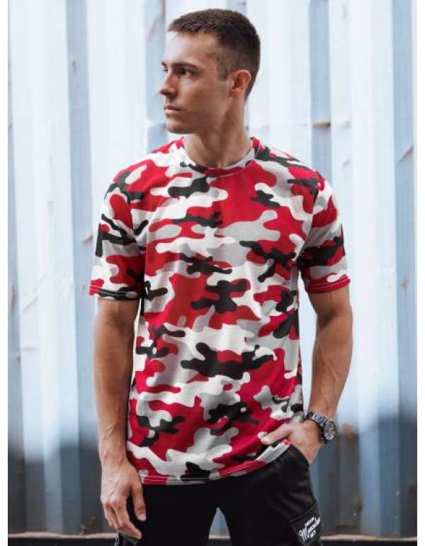 Férfi terepszínű ing CAMO piros