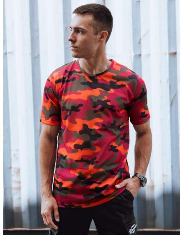 Férfi terepszínű póló CAMORA narancssárga