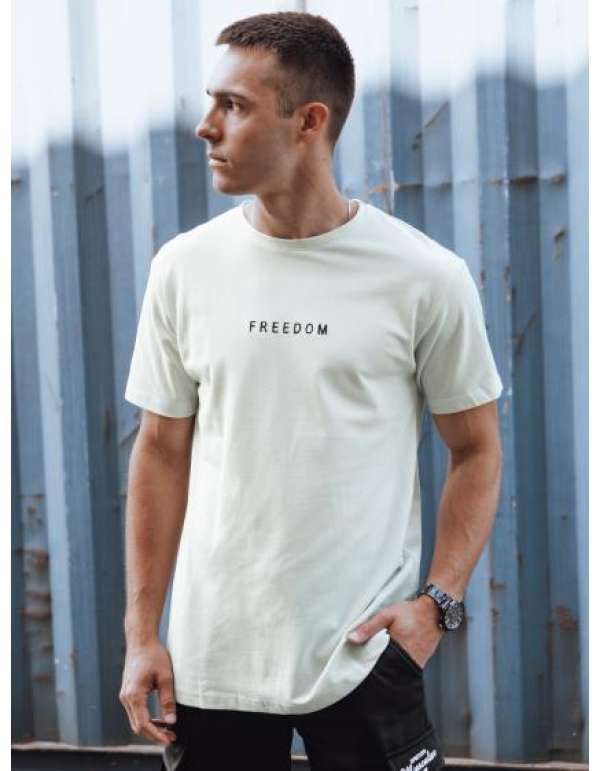 Férfi nyomtatott póló OLLA ecru