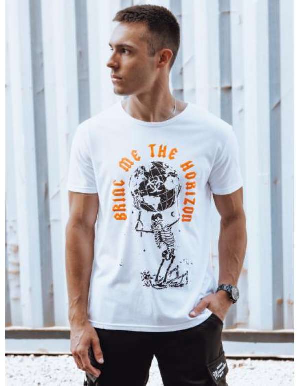 Férfi nyomtatott póló VERA fehér