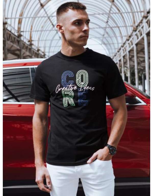 Férfi póló nyomtatott BOLA fekete