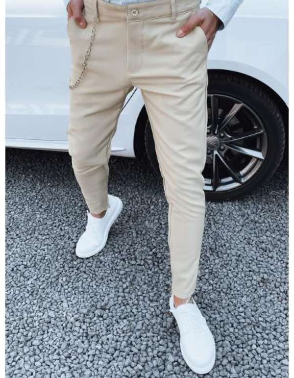 Férfi nadrág VIRAL bézs színű nadrág