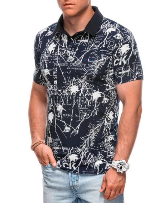 S1994 S1994 sötétkék férfi nyomtatott pólóing