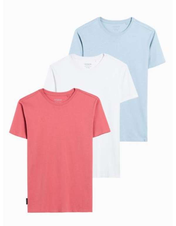 Férfi 3 darabos pamut póló szett BASIC - mix V19 Z30