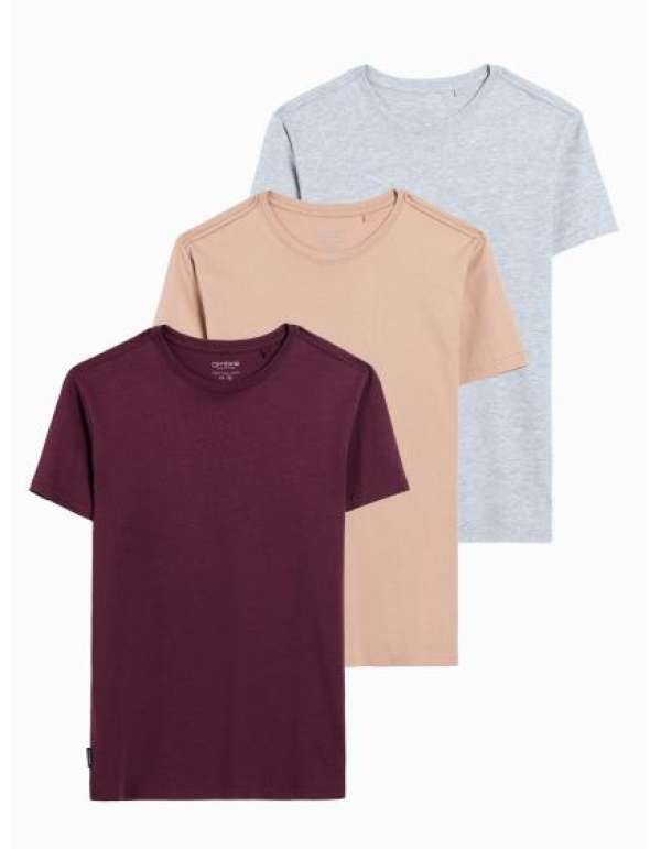 Férfi 3 darabos pamut póló szett BASIC - mix V20 Z30