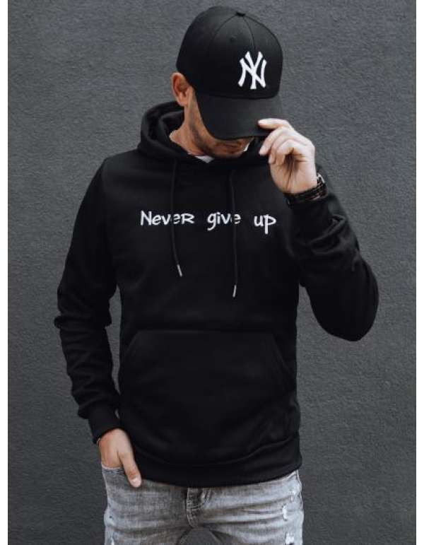 Férfi kapucnis pulóver TORA fekete