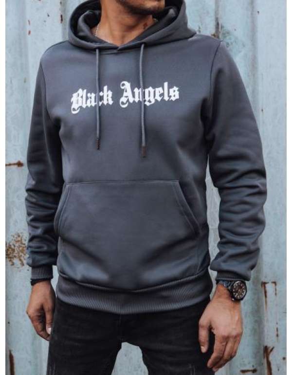 Férfi kapucnis pulóver BELA sötétszürke