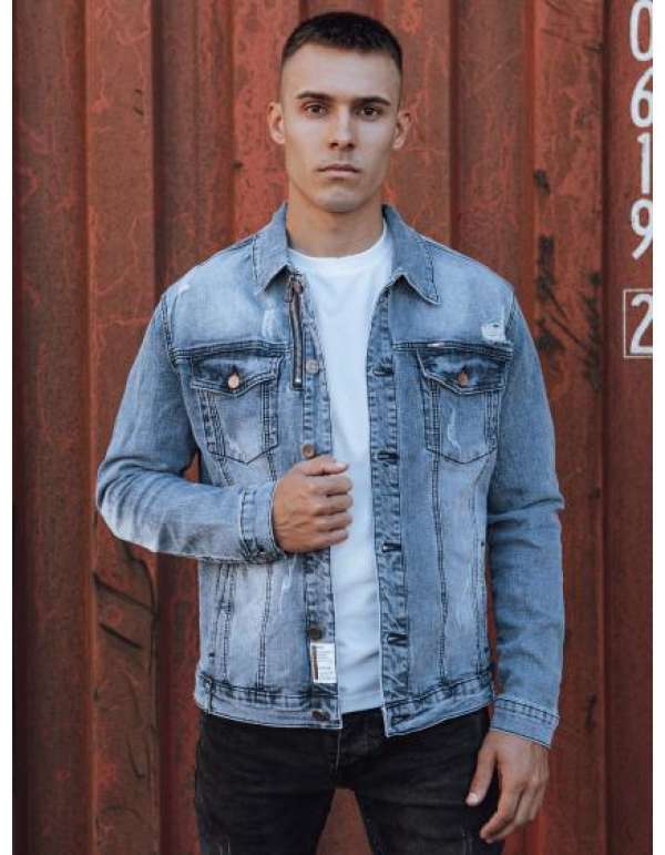 Férfi farmerdzseki kék