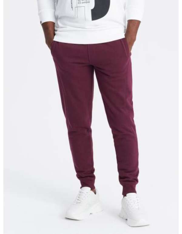 Férfi pamut jogger BASIC jogger bordó