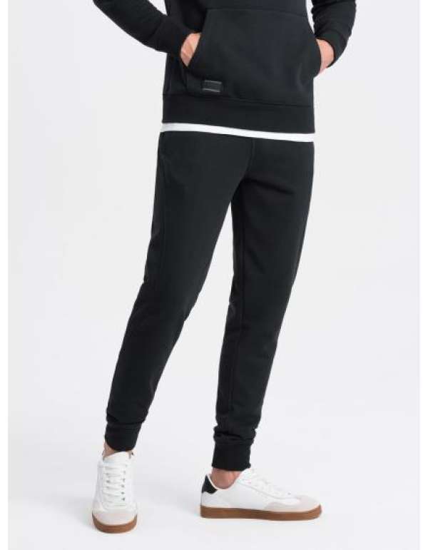 Férfi pamut jogger BASIC fekete