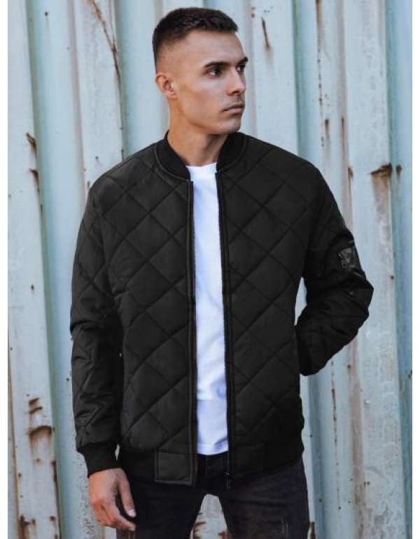 Férfi steppelt bomberdzseki fekete