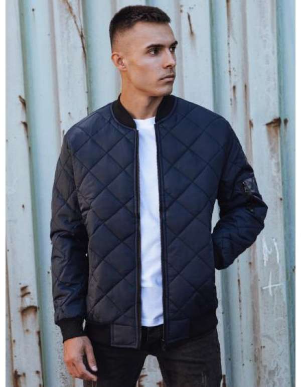Férfi steppelt bomberdzseki sötétkék