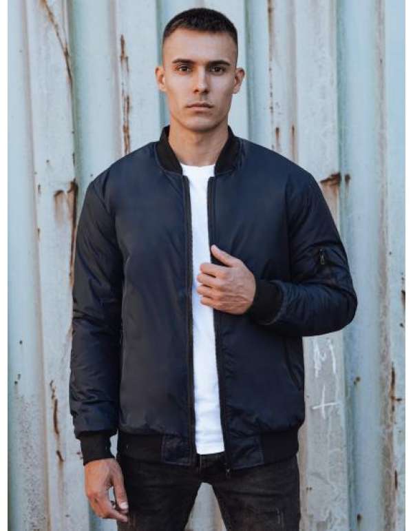 Férfi átmeneti kabát bomber dzseki sötétkék