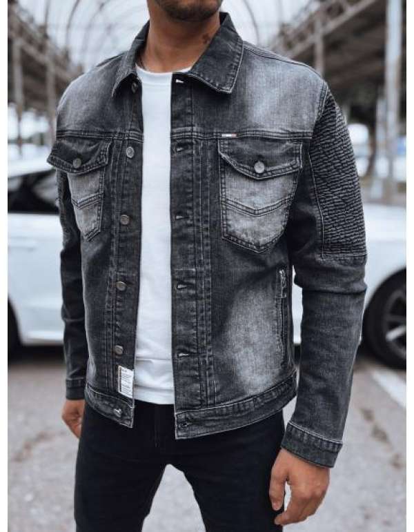 Férfi farmerdzseki fekete