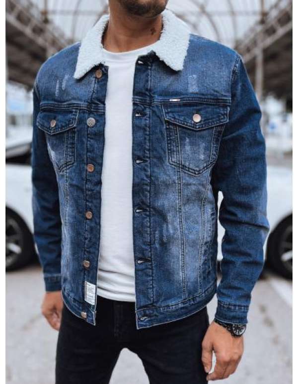 Férfi könnyű farmerdzseki kék