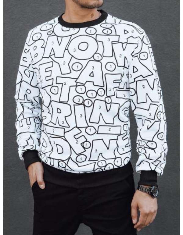 Férfi kapucnis pulóver JAM fehér