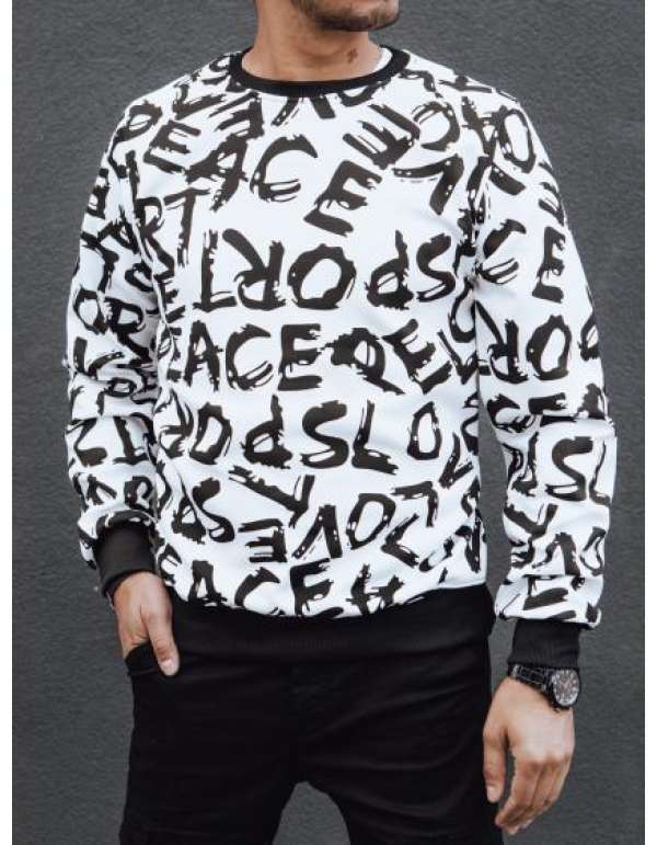 Férfi kapucnis pulóver JIMA fehér