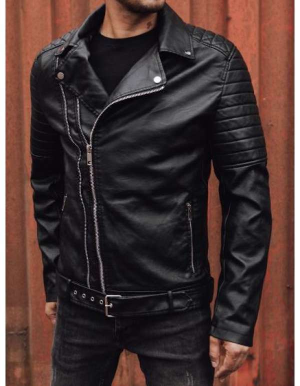 Férfi bőrdzseki SOMA fekete