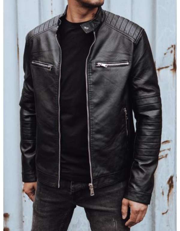 Férfi bőrdzseki SEMA fekete