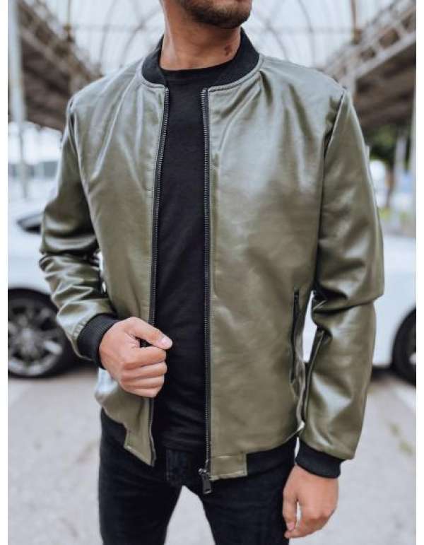 Férfi bőr bomberdzseki zöld TX4707