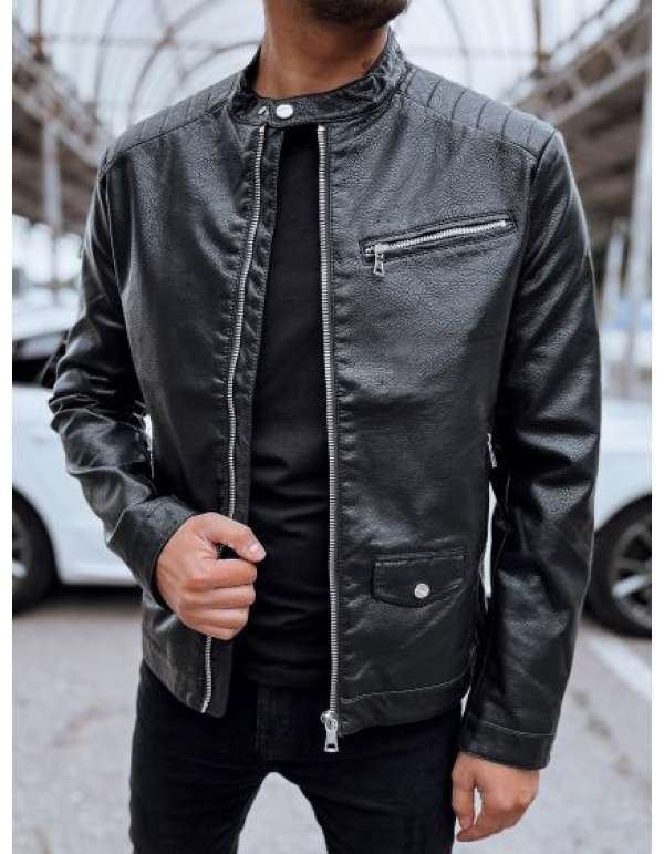 Férfi bőr bomberdzseki fekete TX4711