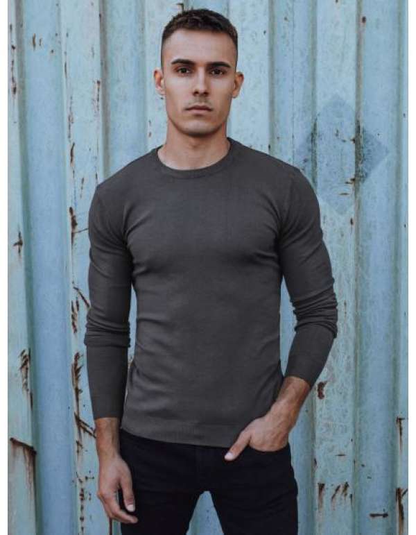 Férfi pulóver sötétszürke WX2225