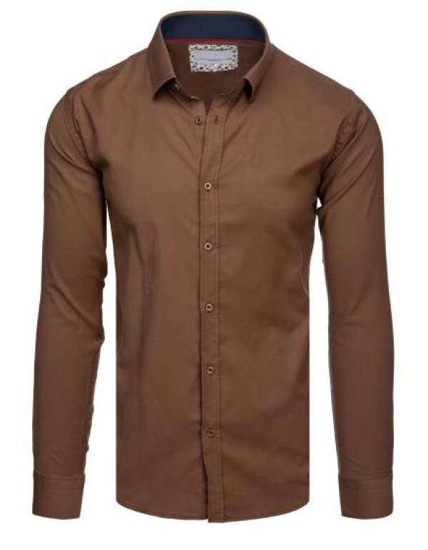 Férfi hosszú ujjú ing barna
