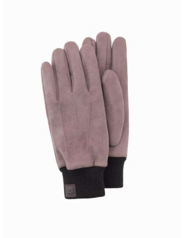 Férfi öko szarvasbőr kesztyű szegéllyel - barna