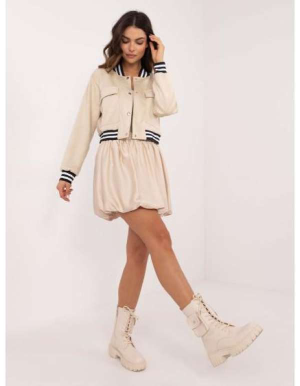 Bézs miniszoknya csillogó hatással