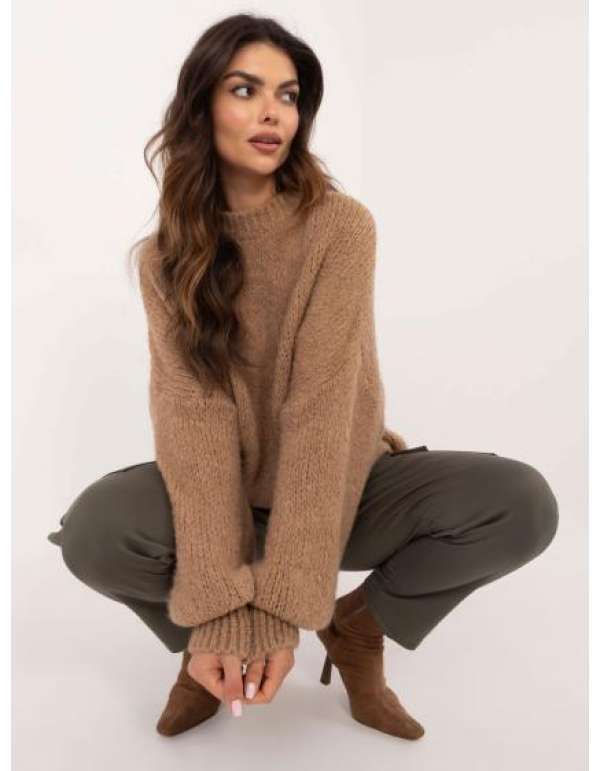 Camel női oversize kötött pulóver OCH BELLA