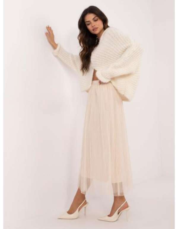 Bézs tüllszoknya béléssel