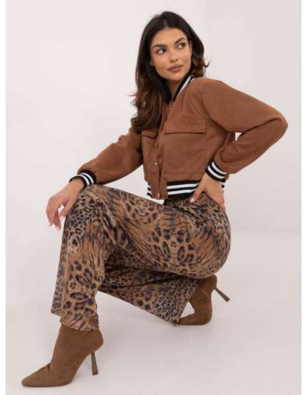 Camel női szövetnadrág állatmintával