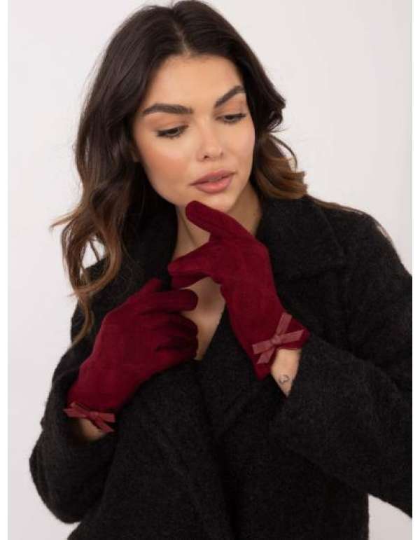 Bordó női tapintású tapintású kesztyű