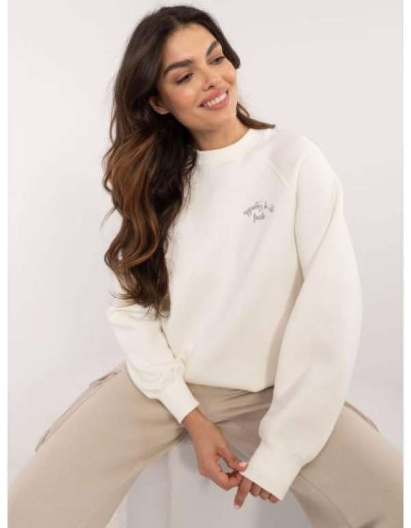 Ekrü színű kapucnis pulóver szigetelt kapucnival SUBLEVEL