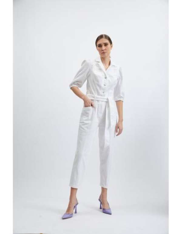 Fehér női farmer overall