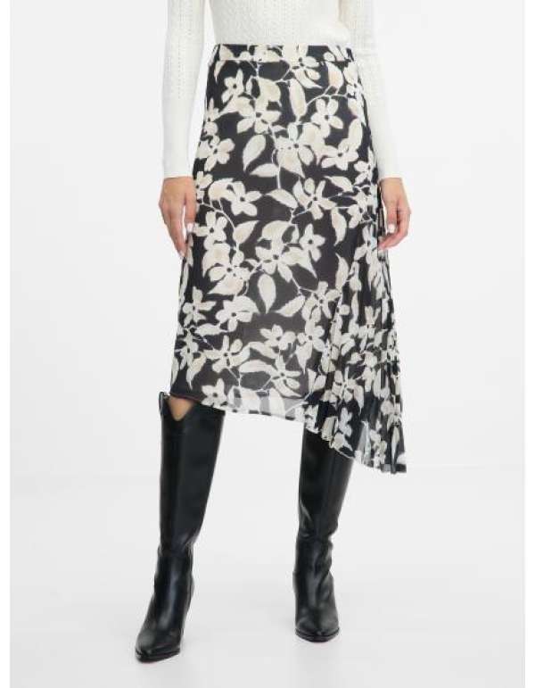 Fekete női midi szoknya