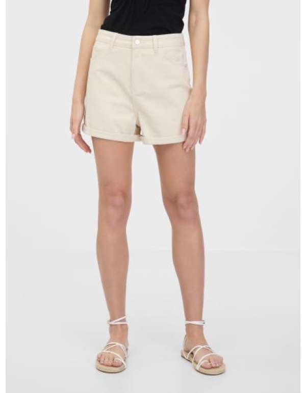 Bézs női farmer rövidnadrág