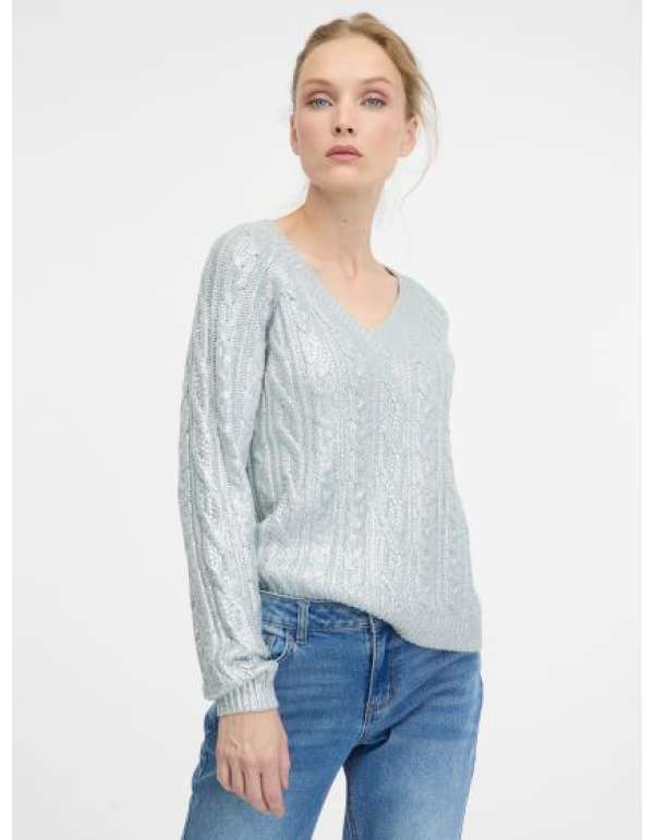 Ezüst női pulóver