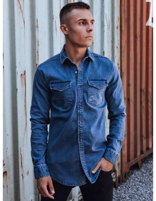 Férfi farmer ing kék