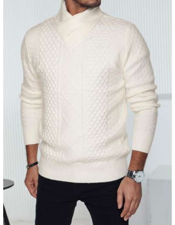 Férfi fehér pulóver