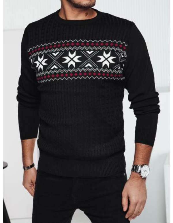 Férfi fekete pulóver